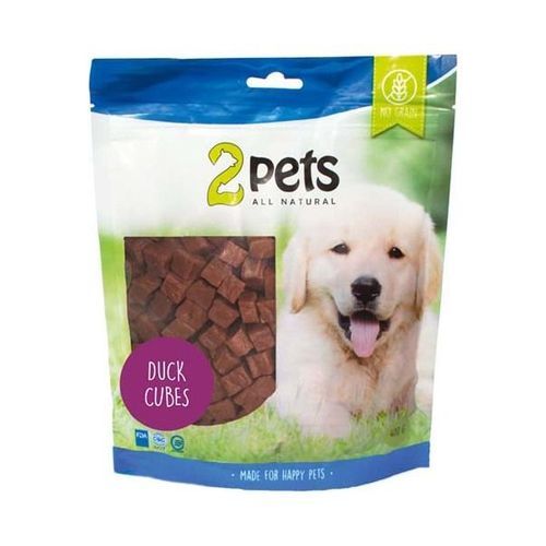 2pets Dogsnack Duck Cubes - 400 g