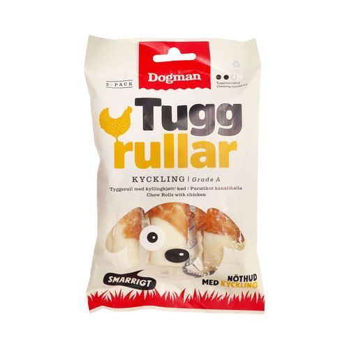Tuggrullar med Kyckling - S (10 cm) / 3-pack