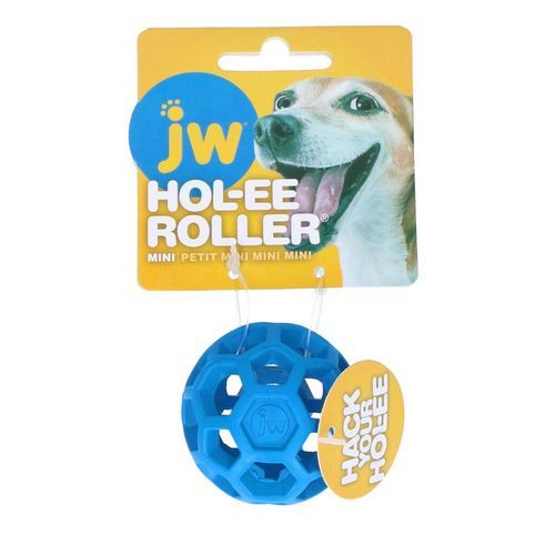 JW Hol-ee Roller Mini Hundleksak - Blå