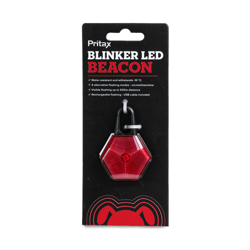 Blinker LED Beacon, 5x6,5cm, Röd