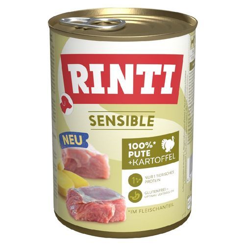 RINTI Sensible 6 x 400 g - Kalkon & potatis