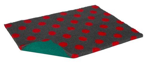 Vetbed - grå med prickar - L