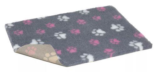 Vetbed - grå med tassar - XL