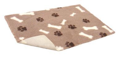 Vetbed - brun med motiv - M