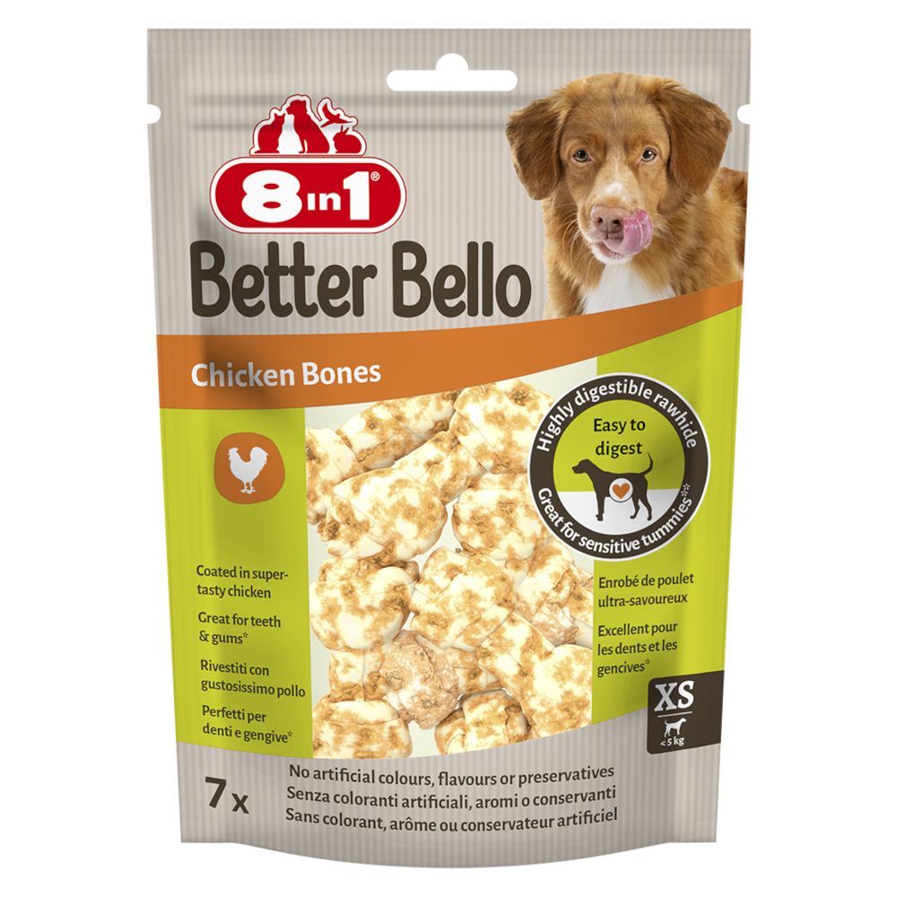 8in1 Better Bello kycklingben - 7 st (storlek XS)