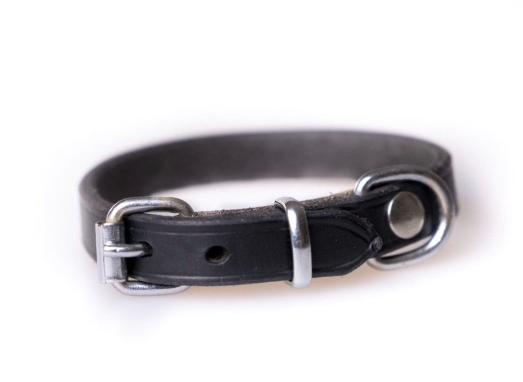 Leather Collar - 45 / Black