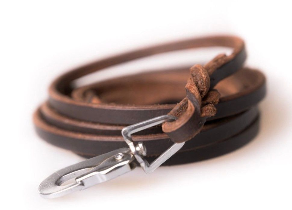 Leather Leash - L / Brown
