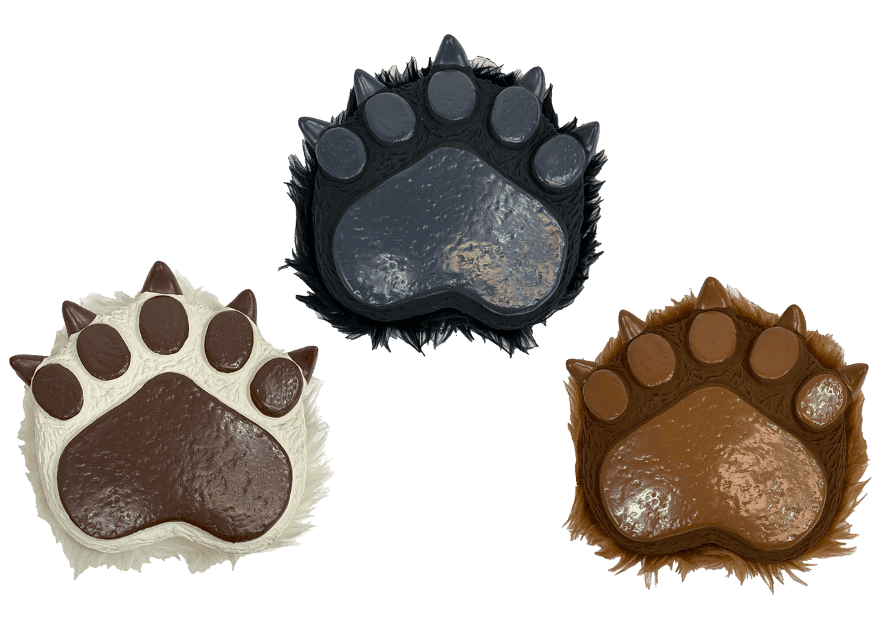 Bear Paw Tass m Plysch, Hundleksak - Tass