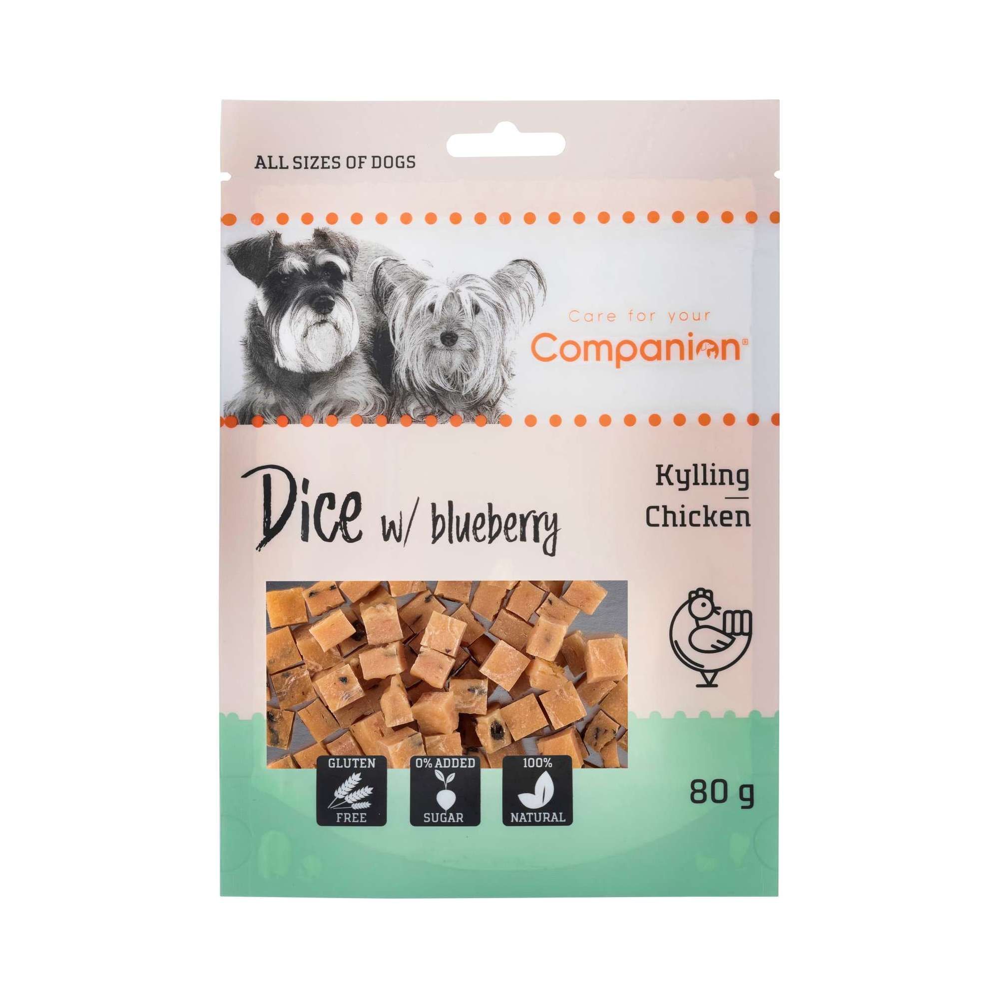 Companion Chicken Dice Blueberry - 80 g