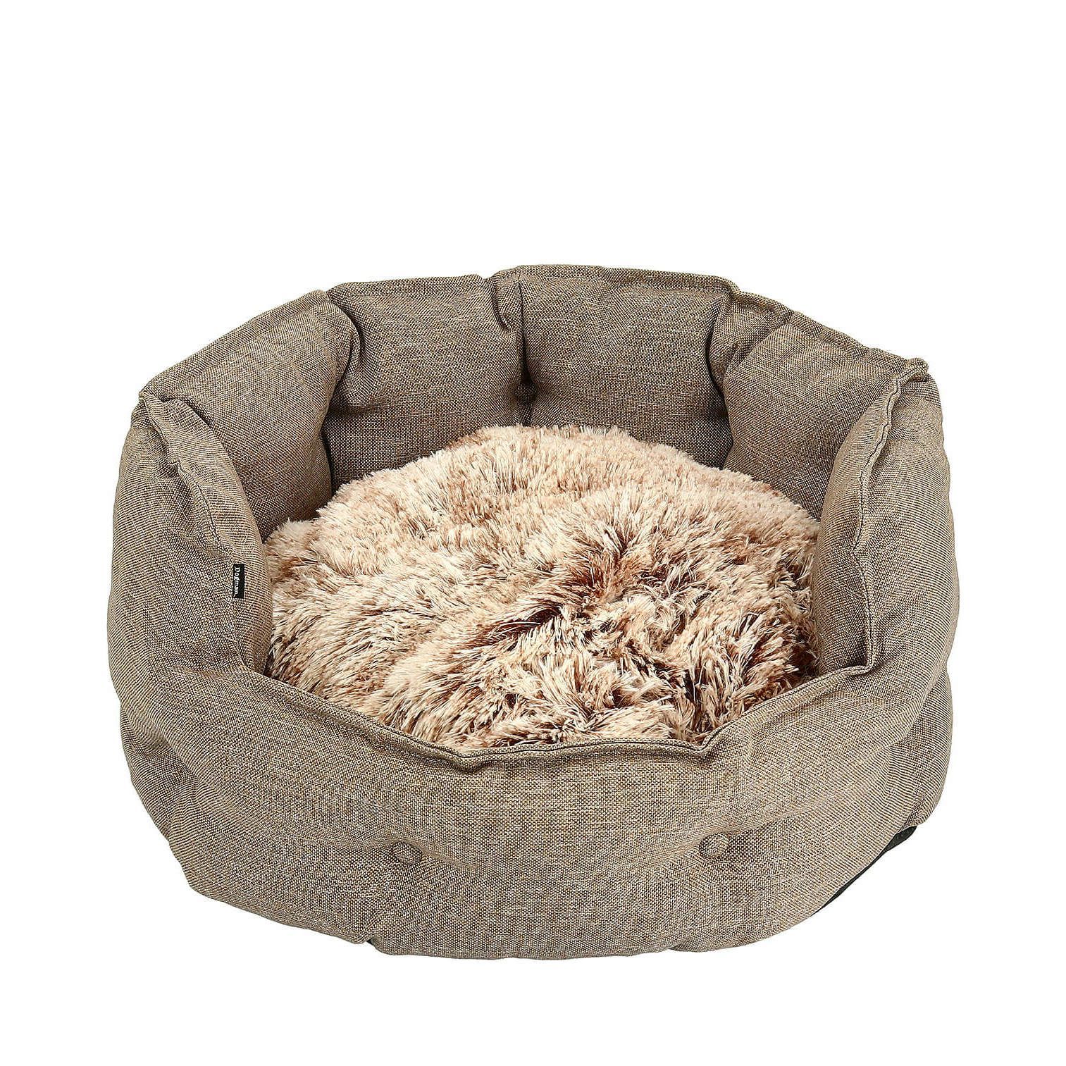 Classy Memory Foam Rund Hundbädd Beige - 64 cm