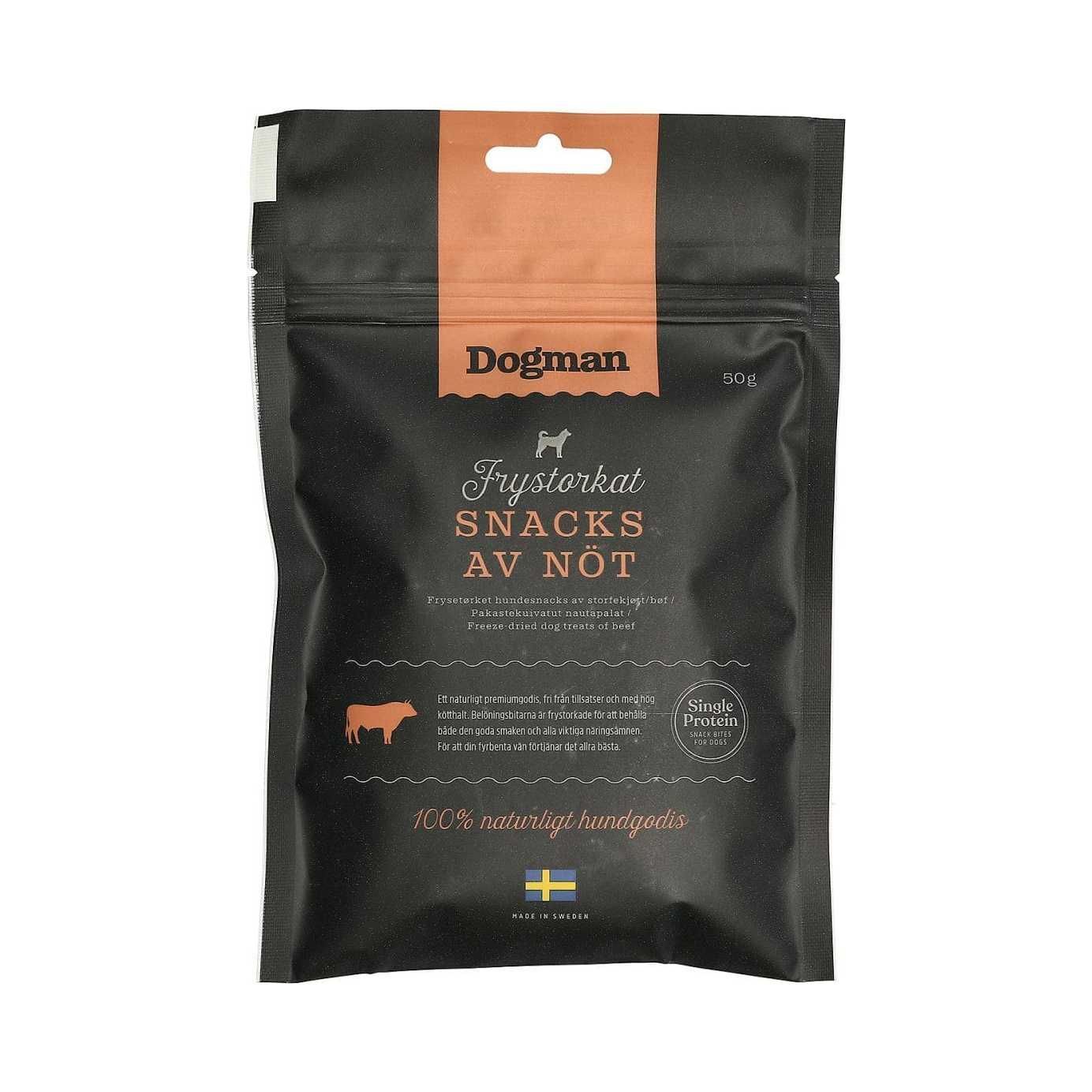 Dogman Frystorkat Snacks av Nöt - 50 g