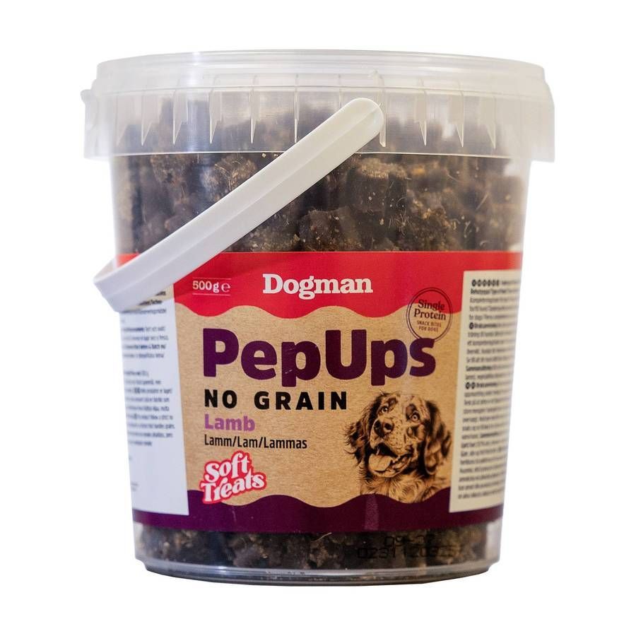 Dogman Pep Ups No Grain Lamm Hundgodis - 500g