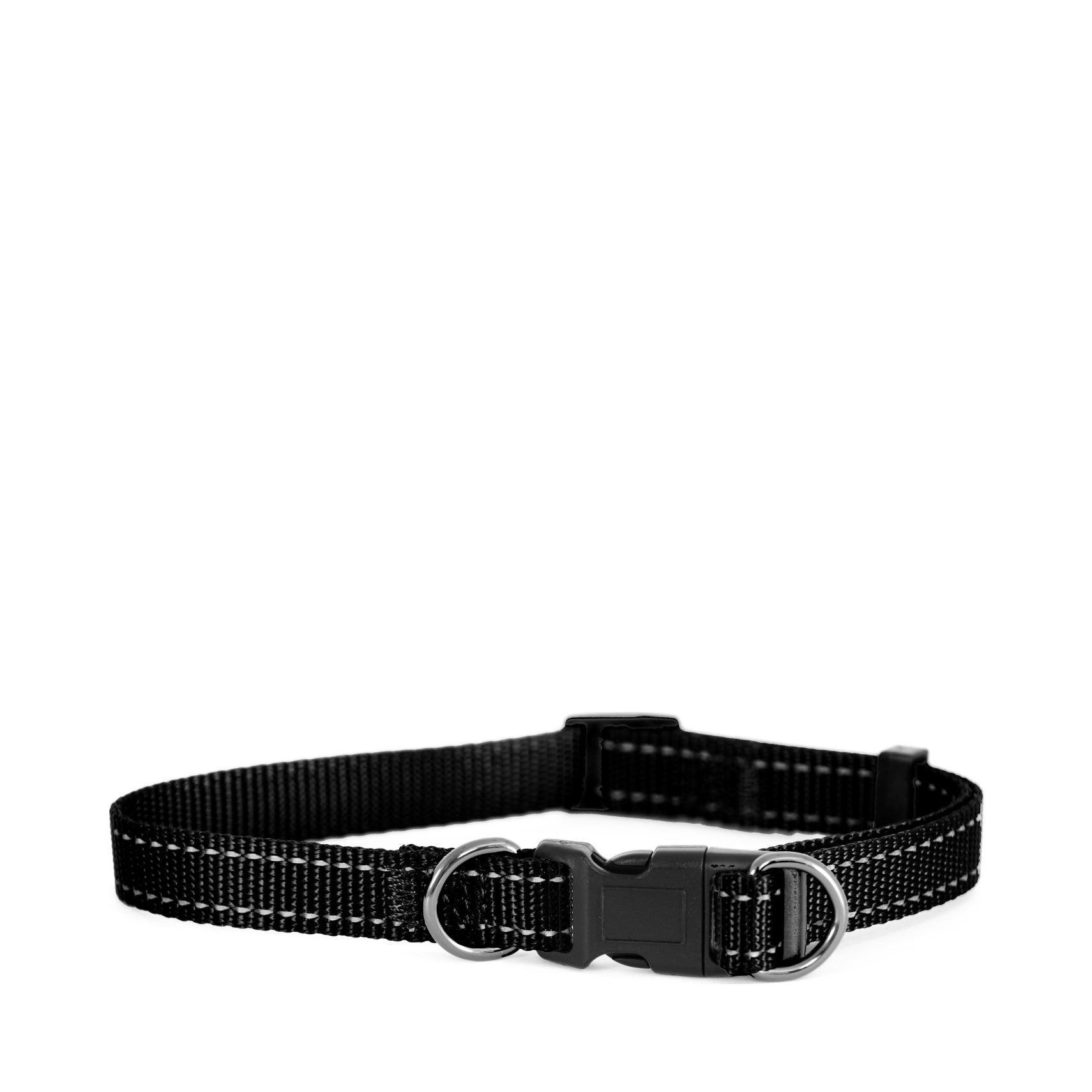 Iris Nylonhalsband - Svart / 35-60 cm / 20 mm