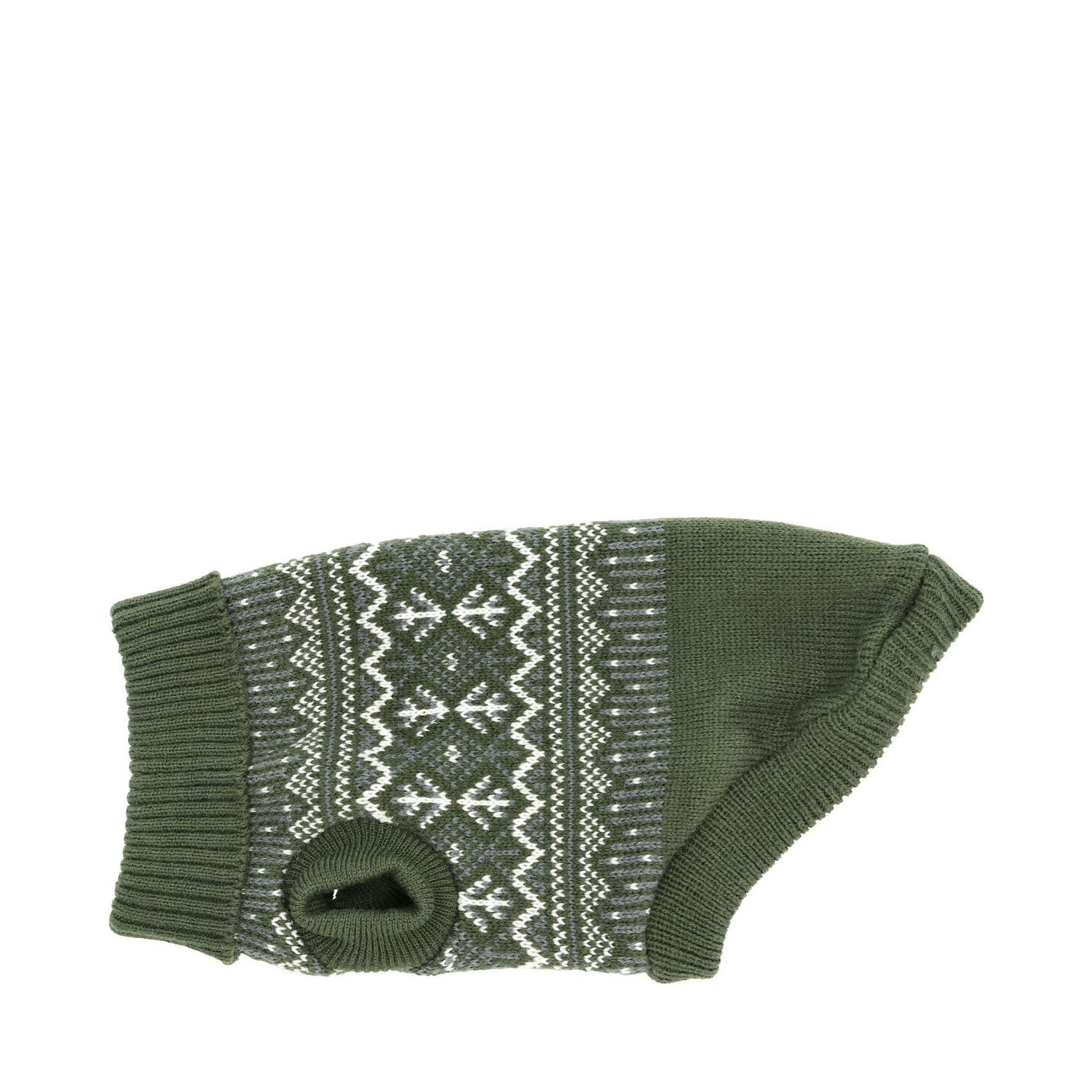 Iselin Stickad Hundtröja Grön - 35 cm