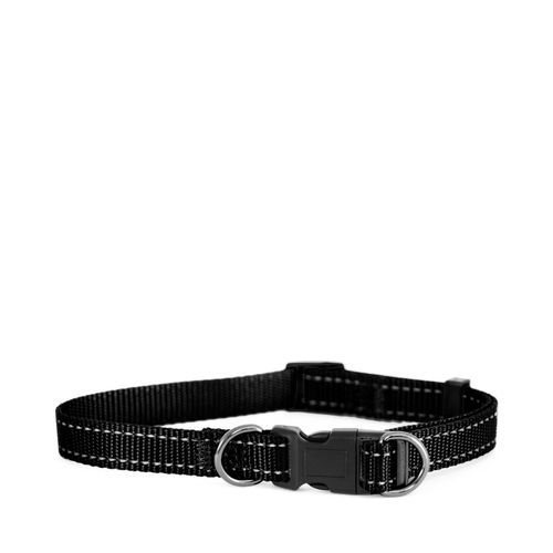Iris Nylonhalsband - Svart / 35-60 cm / 20 mm