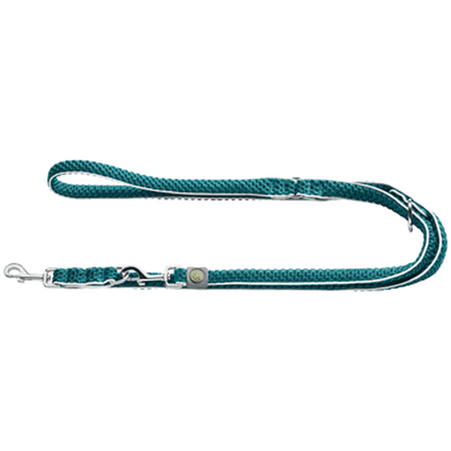 Hundkoppel Ställbart Hilo Turkos 200cm/20mm