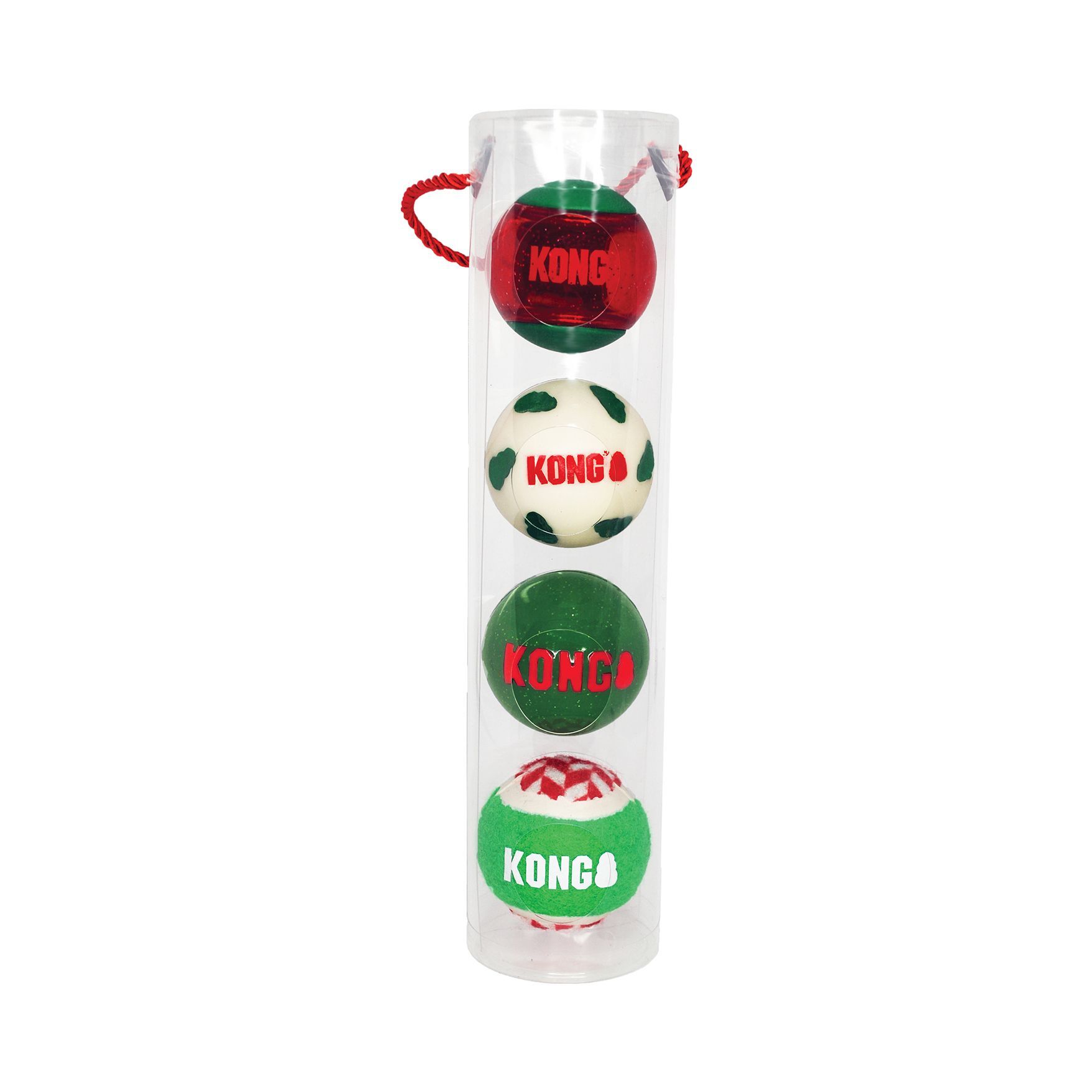 KONG Julleksak Occasions Balls 4-pack