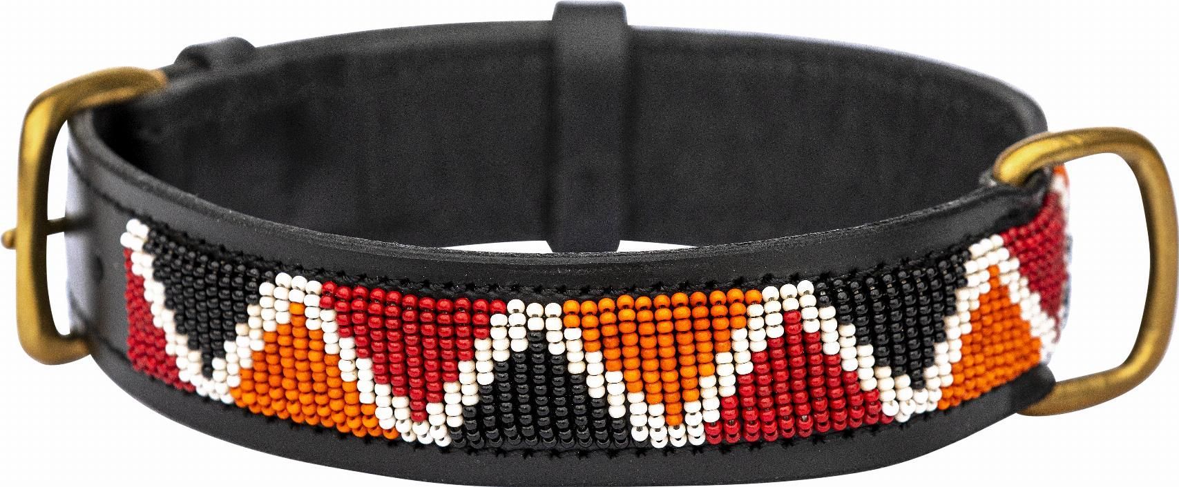 Kampuni Handgjort Hundhalsband Himba - Svart (M)
