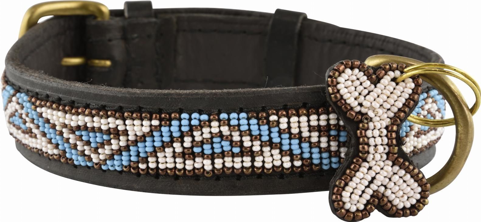 Kampuni Handgjort Hundhalsband Kabaka - Sky (L)