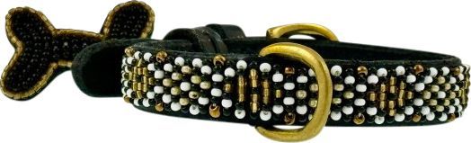 Kampuni Handgjort Hundhalsband Micro Gold (S)
