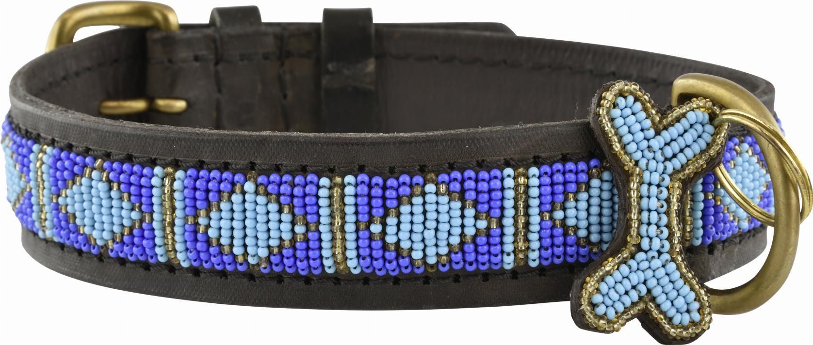 Kampuni Handgjort Hundhalsband Rafiki - Blå (XL)