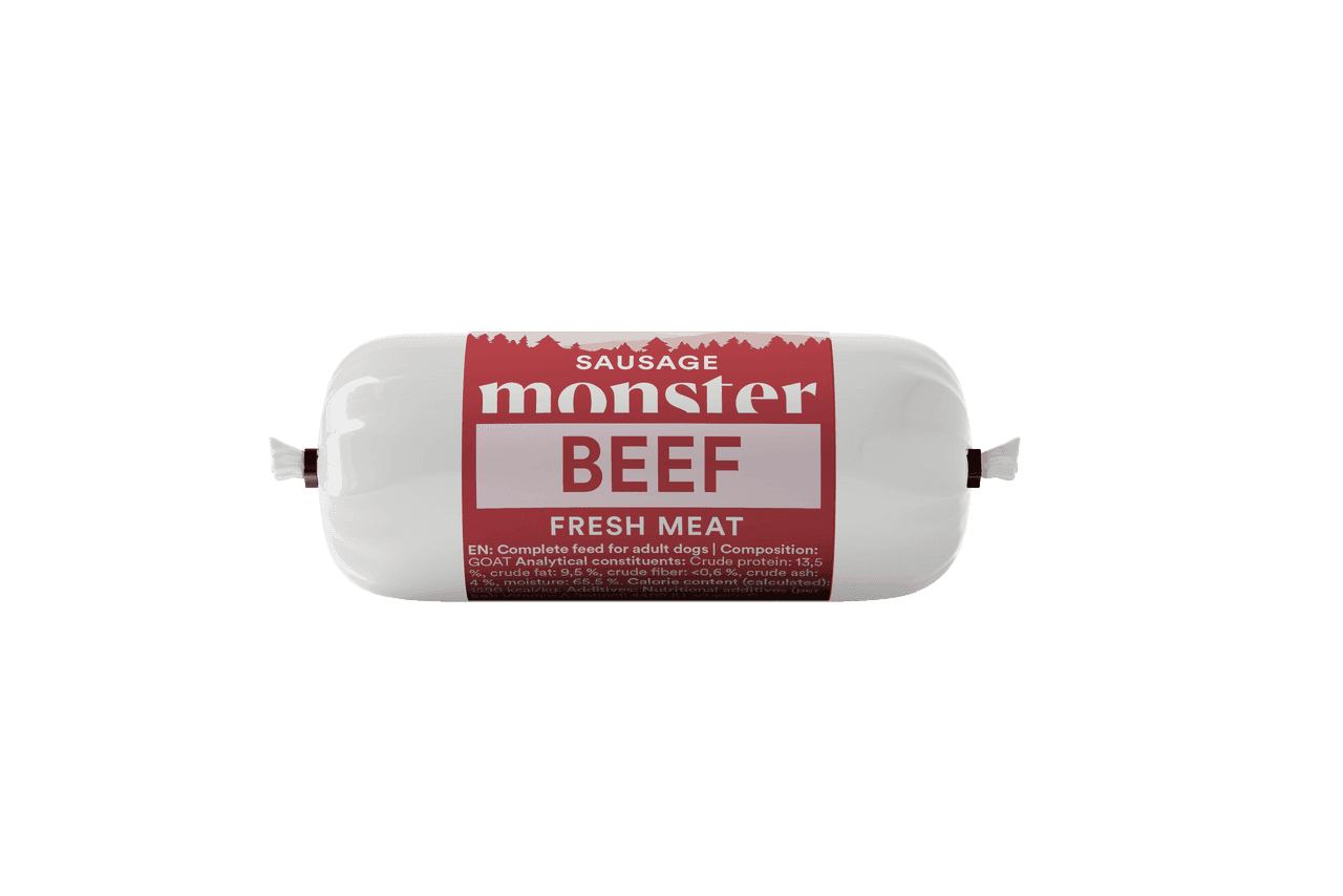 Dog Sausage Beef Hundfoder - 80 g