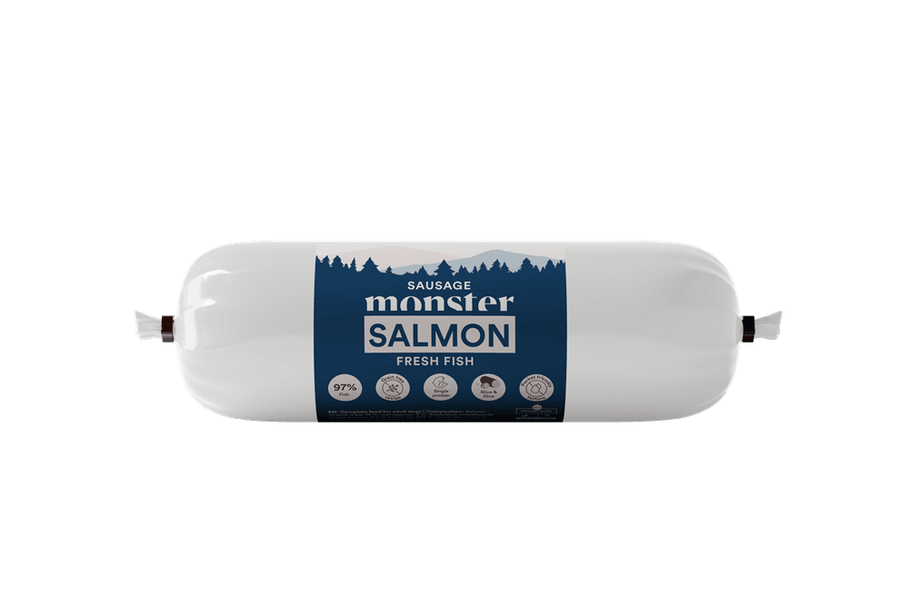 Monster Dog Sausage Salmon 12x400 g