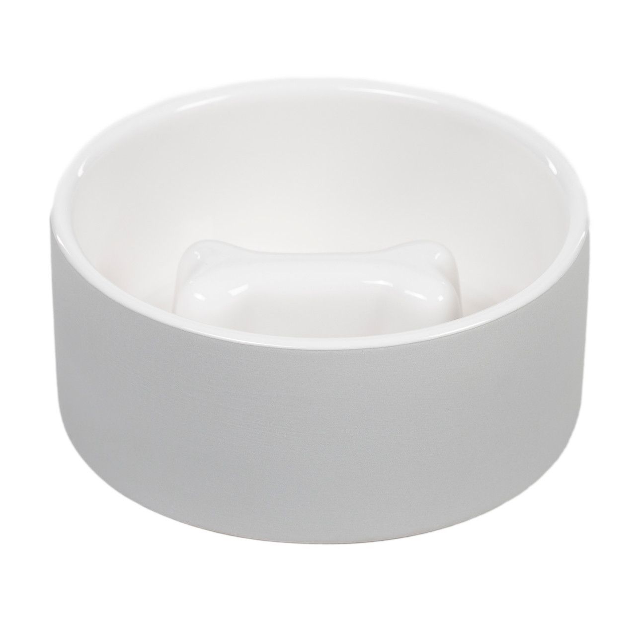 Cooling Bowl Kylande Foderskål - M Slow Feed Grå