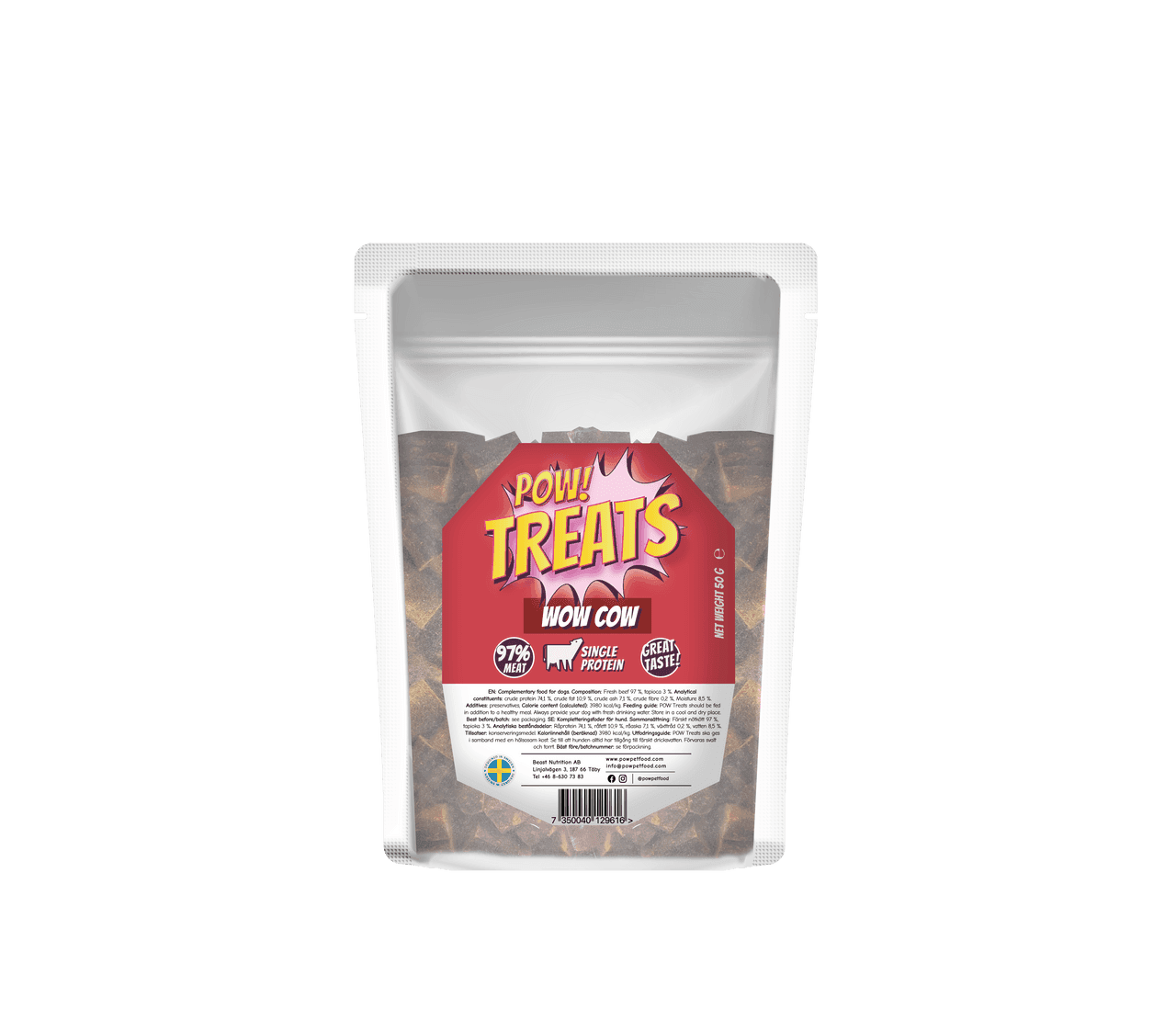 Hundgodis Wow Cow - 50 g