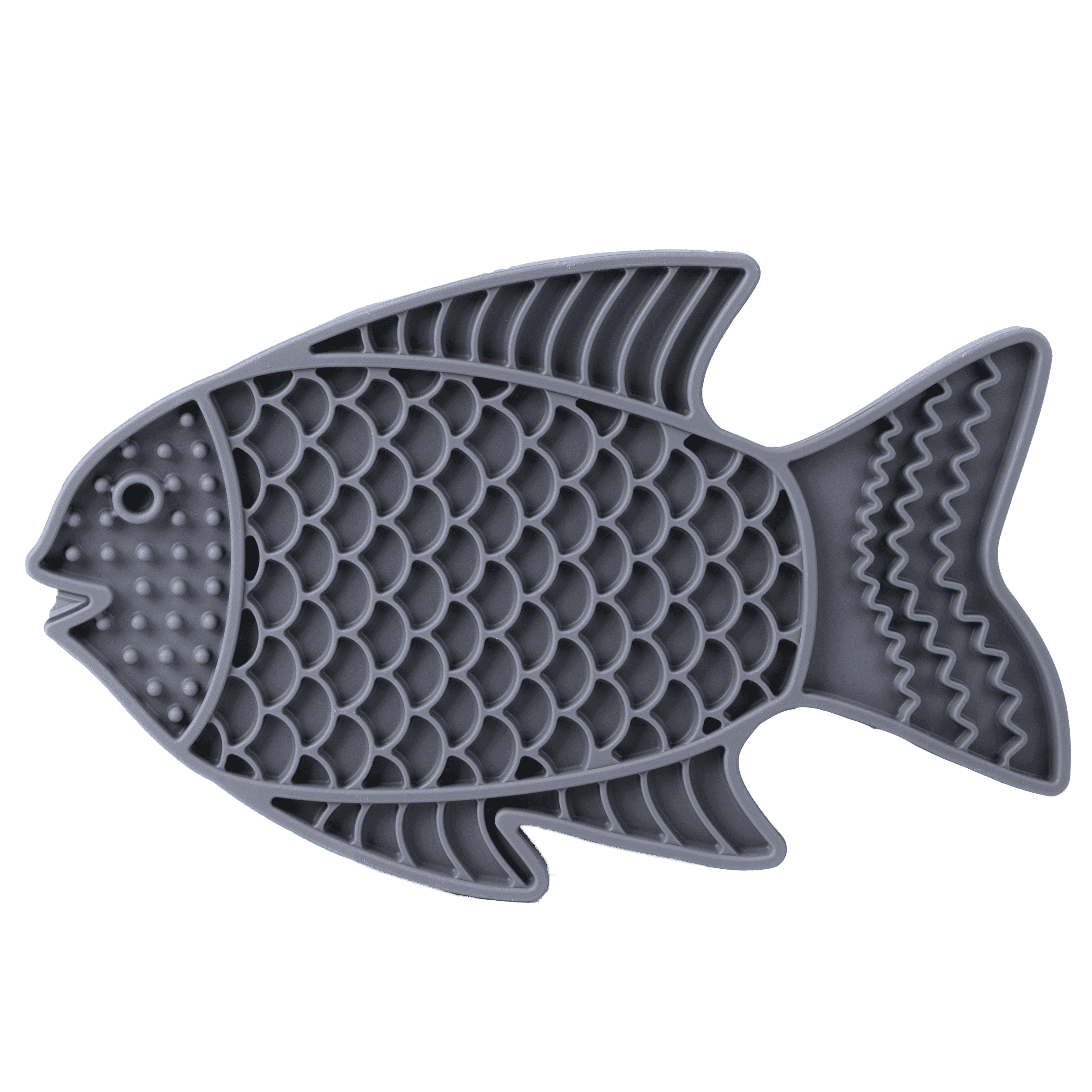 Lick mat Fish, 22x13cm, Grå