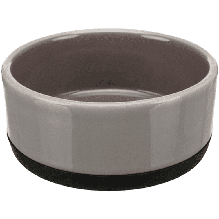 Ceramic Bowl Non-Slip Rubber Bottom Gray 0,4L