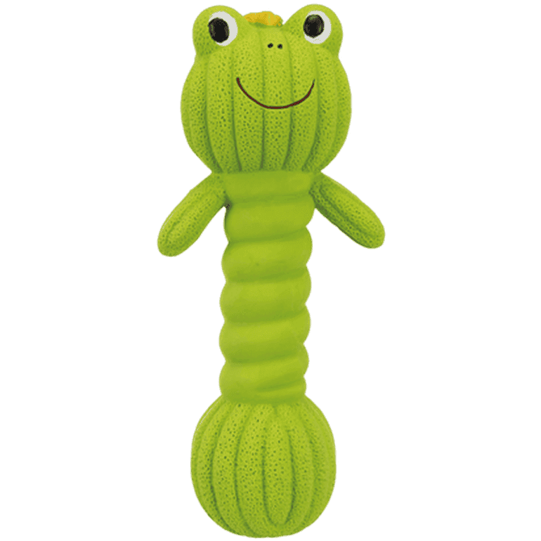Dumbbell Frog Latex Green 18 cm