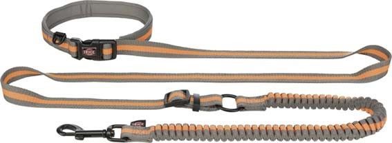 Joggingkoppel Trixie Grå/Orange 133-180 cm/20 mm