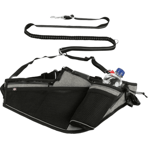 Jogging Belt with Leash Gray 70-130cm