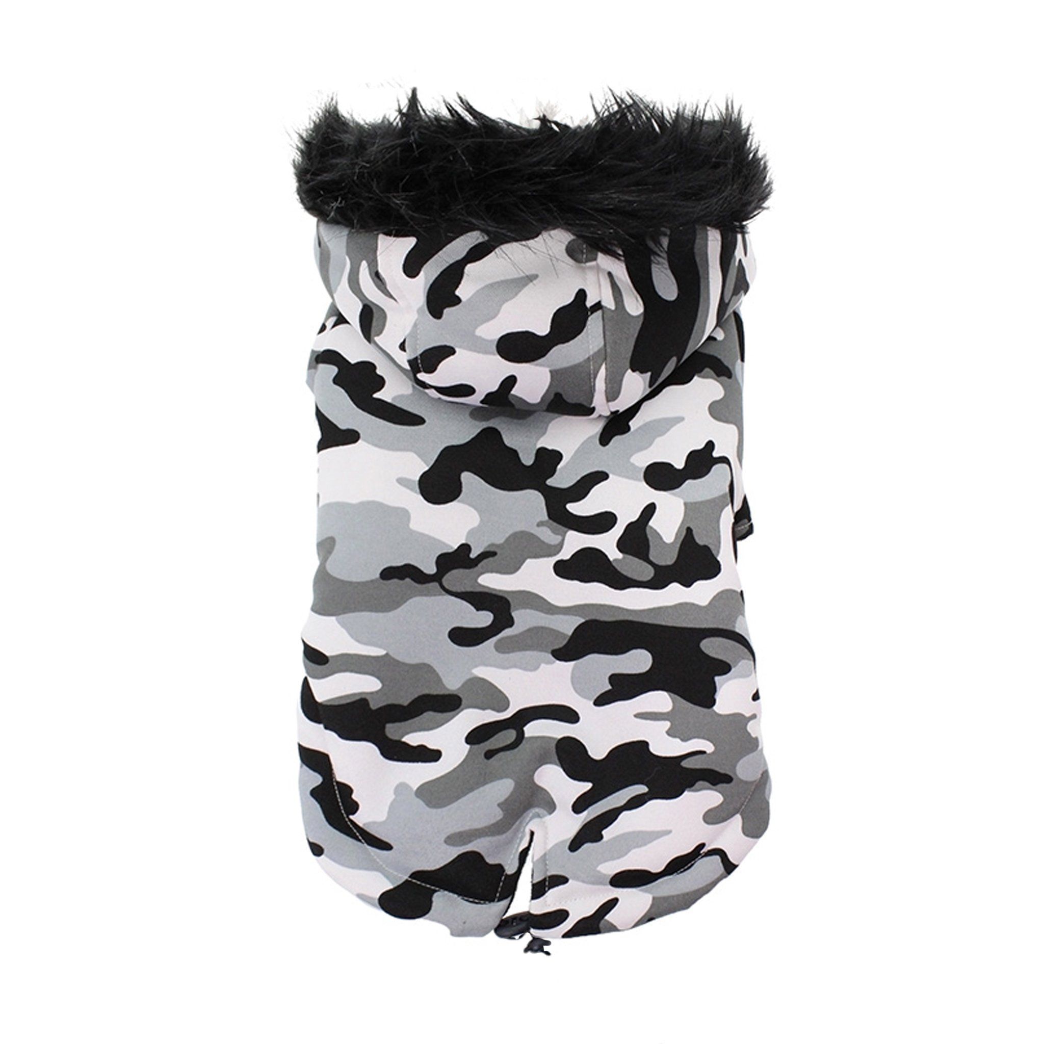 Hundparkas - Svart Camouflage / 30 cm