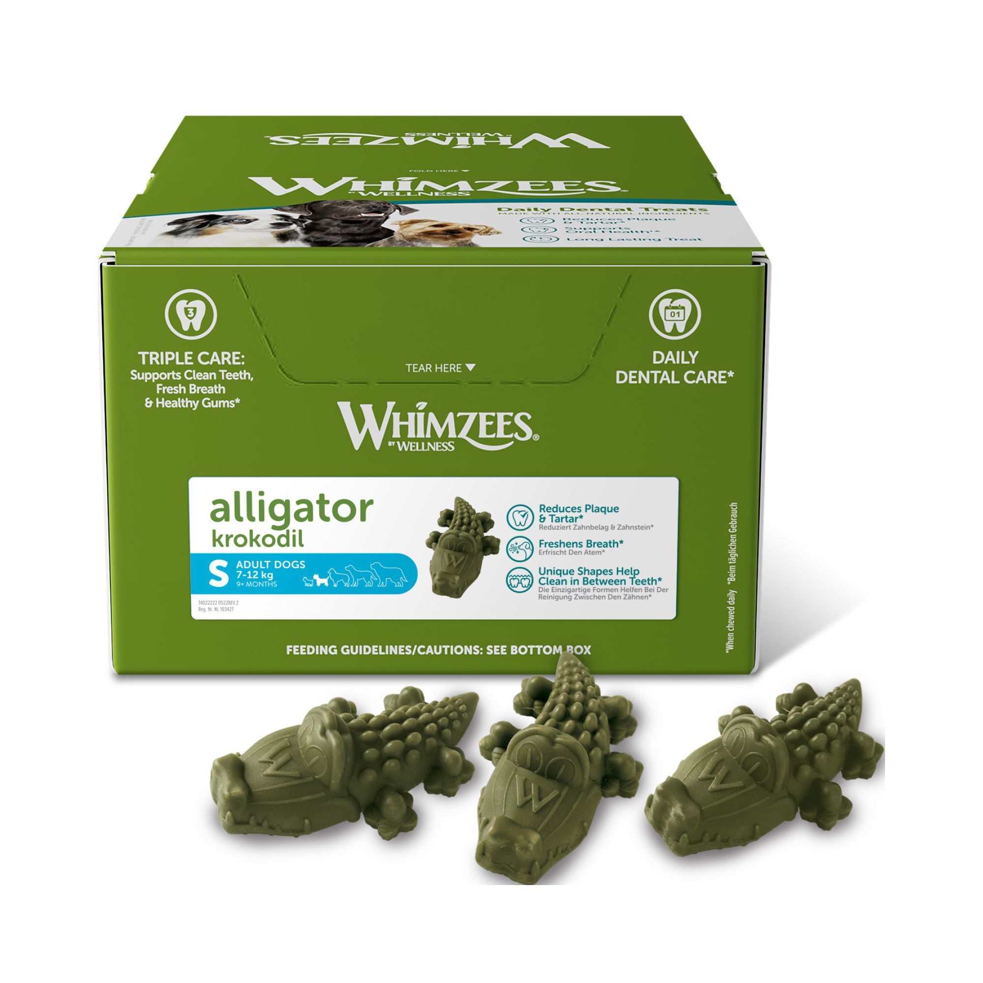 1-pack Whimzees Alligator - S