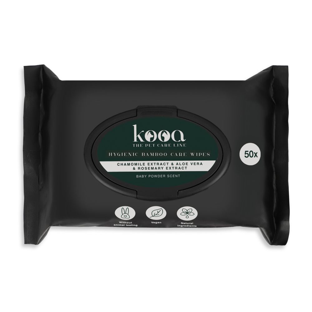 kooa bambu-hygienservetter - Doft av babypuder