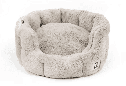 Hundbädd Supermjuk Rund - S / Ljusgrå