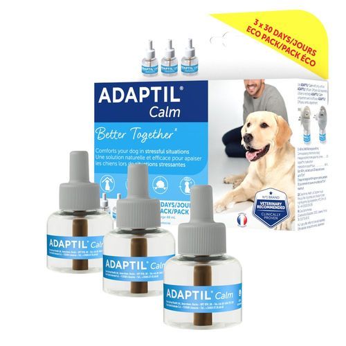 ADAPTIL® Calm doftavgivare + flaska 48 ml startset - Tillbehör: 3 x 48 ml påfyllnadsflaska
