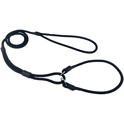 Koppel Utställning Rund Poly. Svart Ställbart Halvstry - Hund - Halsband - Alac - ZOO.se