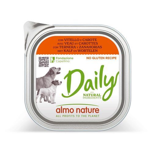 Ekonomipack: Almo Nature Daily 18 x 300 g - Med kalvkött & morötter