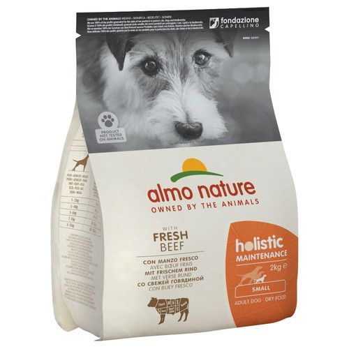 Ekonomipack: 2 / 3 påsar Almo Holistic Nature hundfoder - Adult Small Nötkött & ris (3 x 2 kg)