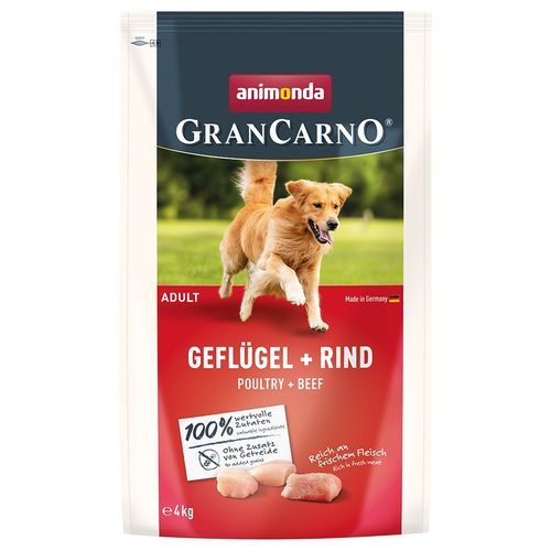 animonda GranCarno Adult med fjäderfä & nötkött - 4 kg