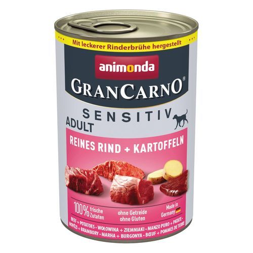 animonda GranCarno Adult Sensitive 6 x 400 g - Rent nötkött & potatis