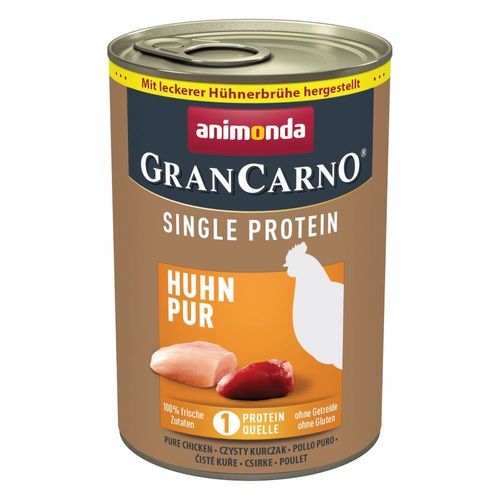 animonda GranCarno Adult Single Protein 24 x 400 g - Kyckling Pur