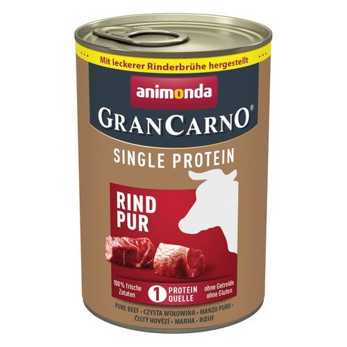 animonda GranCarno Adult Single Protein 24 x 400 g - Nötkött Pur