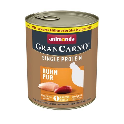 animonda GranCarno Adult Single Protein 24 x 800 g - Kyckling Pur