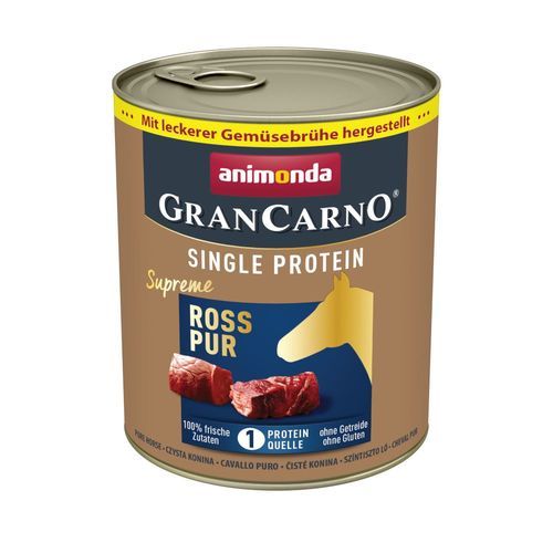 animonda GranCarno Adult Single Protein Supreme 24 x 800 g - Häst Pur
