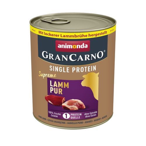 animonda GranCarno Adult Single Protein Supreme 24 x 800 g - Lamm Pur