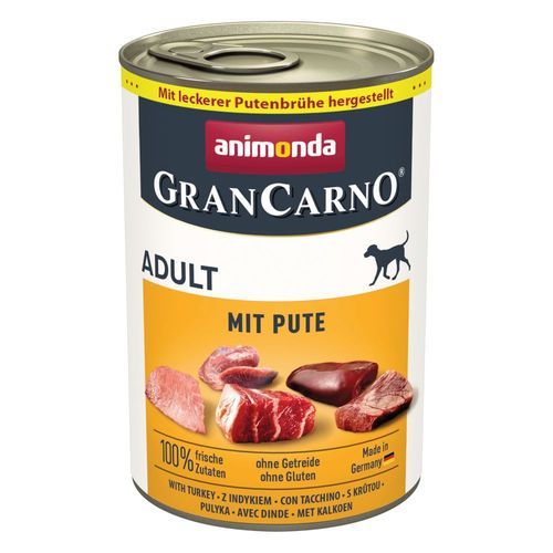 Ekonomipack: animonda GranCarno Original 12 x 400 g - Kalkon
